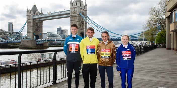 UK Runners at London Griffiths Hawkins Purdue Partridge